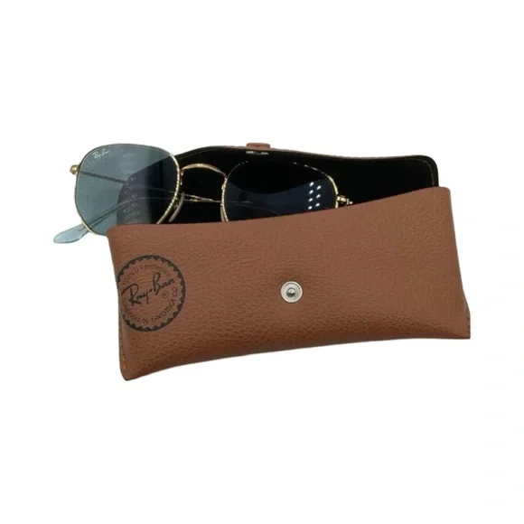 π₯ Ray-Ban Hexagonal Flat Lenses Sunglasses RB3548-N Gold/Blue & Case | Unisex | - Picture 10 of 10